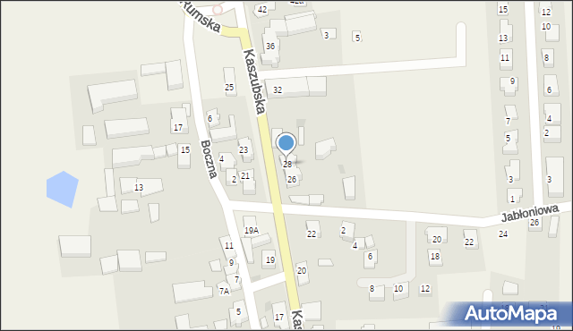 Pierwoszyno, Kaszubska, 28, mapa Pierwoszyno