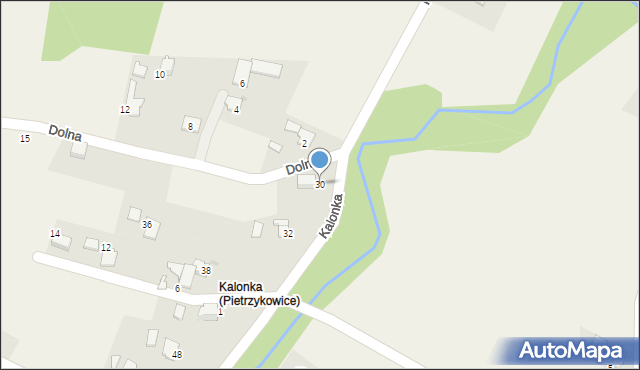 Pietrzykowice, Kalonka, 30, mapa Pietrzykowice