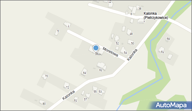 Pietrzykowice, Kalonka, 60, mapa Pietrzykowice