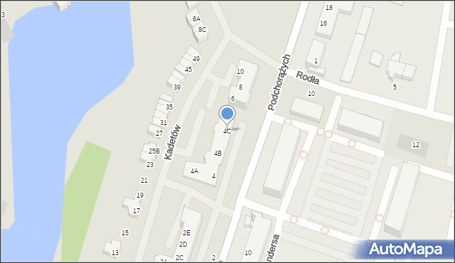 Piła, Kadetów, 4C, mapa Piły