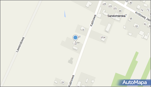 Pilchów, Kalinowa, 12, mapa Pilchów