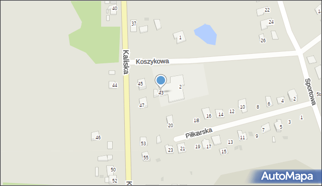 Piotrków Kujawski, Kaliska, 43, mapa Piotrków Kujawski