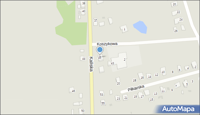 Piotrków Kujawski, Kaliska, 45, mapa Piotrków Kujawski