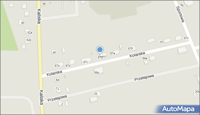 Piotrków Kujawski, Kaliska, 67D, mapa Piotrków Kujawski