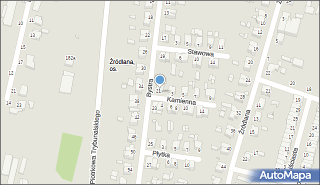 Piotrków Trybunalski, Kamienna, 1, mapa Piotrków Trybunalski