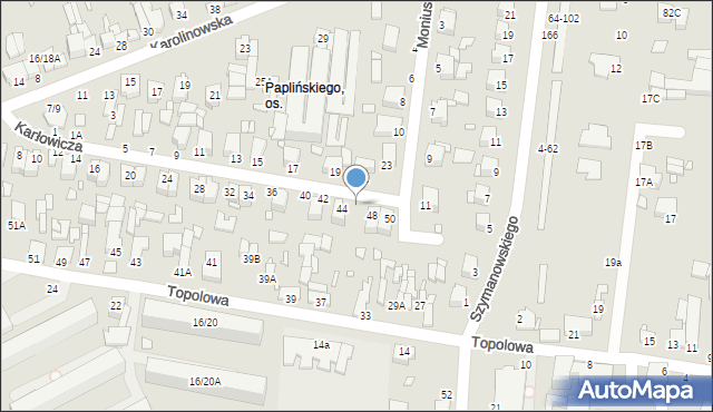 Piotrków Trybunalski, Karłowicza Mieczysława, 46, mapa Piotrków Trybunalski