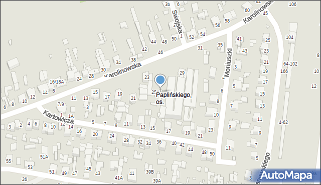 Piotrków Trybunalski, Karolinowska, 27, mapa Piotrków Trybunalski