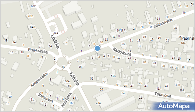 Piotrków Trybunalski, Karolinowska, 5, mapa Piotrków Trybunalski