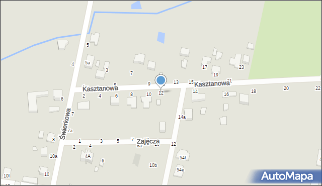 Piotrków Trybunalski, Kasztanowa, 12, mapa Piotrków Trybunalski