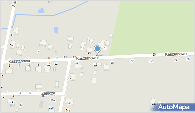 Piotrków Trybunalski, Kasztanowa, 21, mapa Piotrków Trybunalski