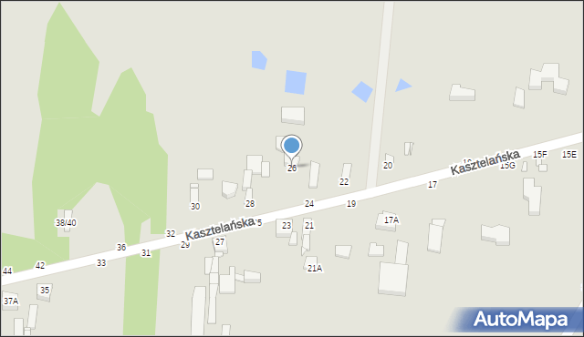 Piotrków Trybunalski, Kasztelańska, 26, mapa Piotrków Trybunalski