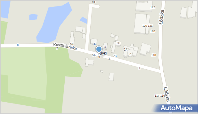 Piotrków Trybunalski, Kasztelańska, 5, mapa Piotrków Trybunalski