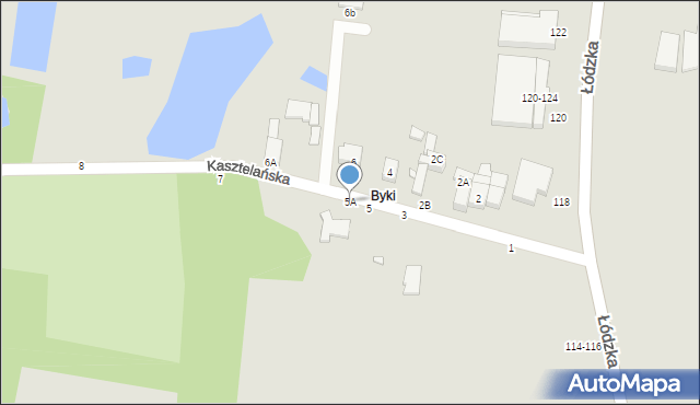Piotrków Trybunalski, Kasztelańska, 5A, mapa Piotrków Trybunalski