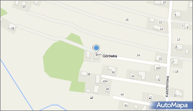 Piotrowice, Kasztanowa, 30, mapa Piotrowice