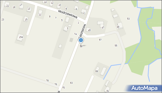 Piotrowice, Kasztanowa, 59, mapa Piotrowice