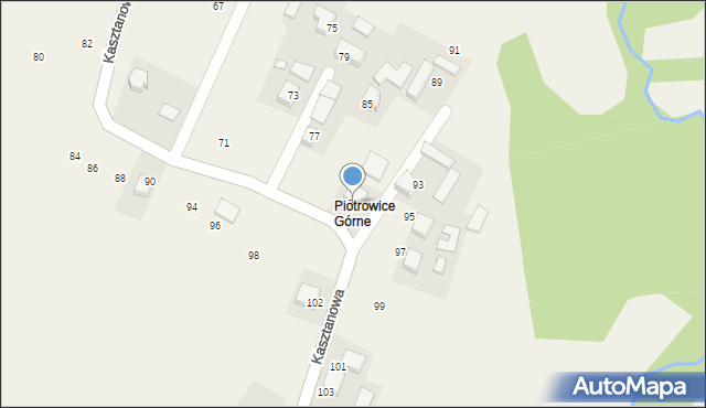 Piotrowice, Kasztanowa, 87, mapa Piotrowice