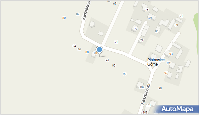 Piotrowice, Kasztanowa, 92, mapa Piotrowice