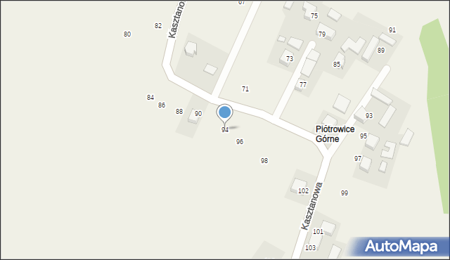 Piotrowice, Kasztanowa, 94, mapa Piotrowice