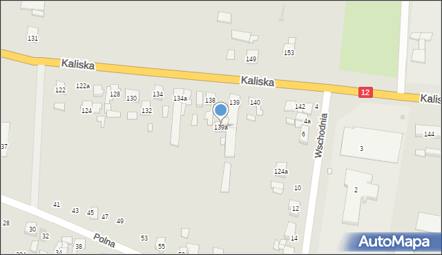 Pleszew, Kaliska, 139a, mapa Pleszew