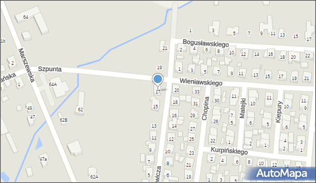 Pleszew, Karłowicza Mieczysława, 17, mapa Pleszew