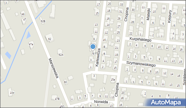 Pleszew, Karłowicza Mieczysława, 5, mapa Pleszew