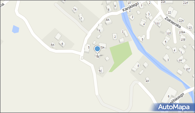 Podgórzyn, Karskiego Jana, 5b, mapa Podgórzyn