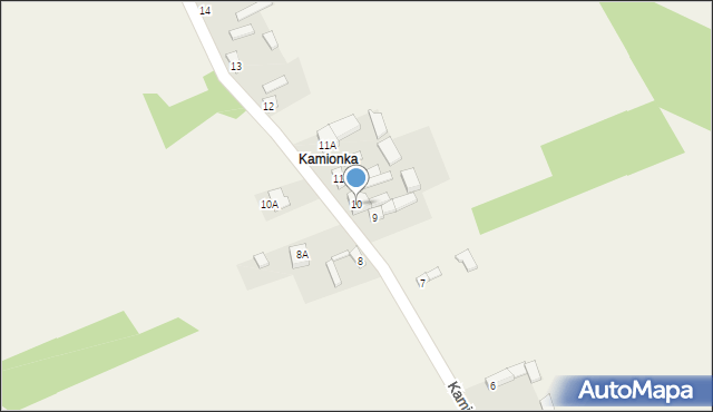 Podmielowiec, Kamionka, 10, mapa Podmielowiec