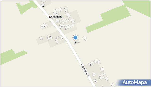 Podmielowiec, Kamionka, 7, mapa Podmielowiec