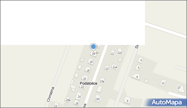 Podstolice, Kasztanowa, 14, mapa Podstolice