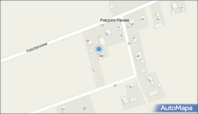 Połczyno, Kasztanowa, 87, mapa Połczyno