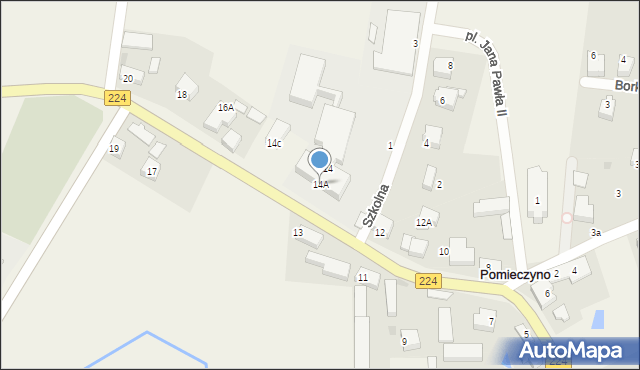 Pomieczyno, Kartuska, 14A, mapa Pomieczyno