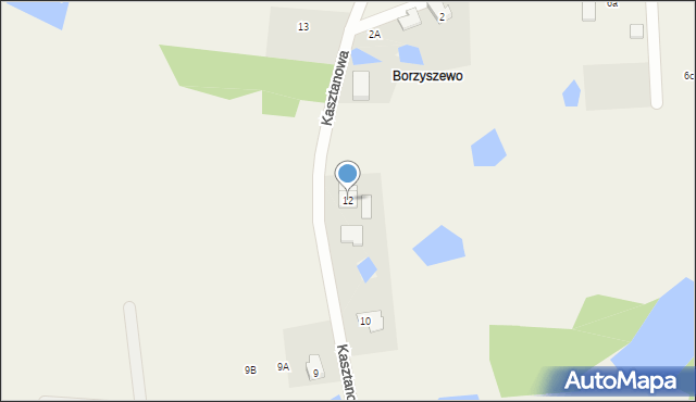 Pomlewo, Kasztanowa, 12, mapa Pomlewo