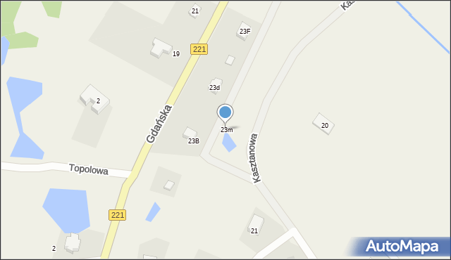Pomlewo, Kasztanowa, 23m, mapa Pomlewo