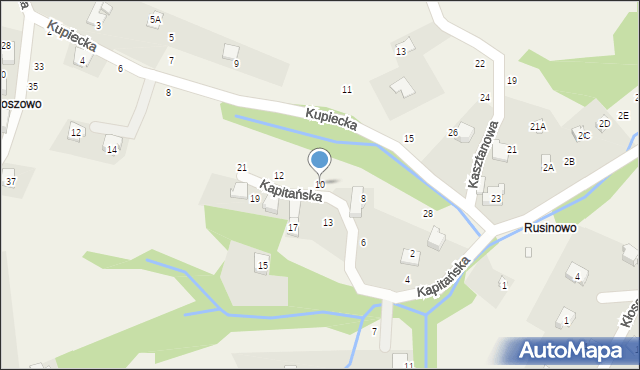 Porąbka, Kapitańska, 10, mapa Porąbka