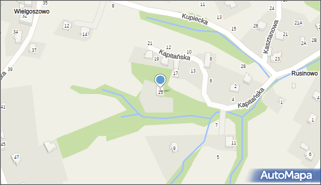 Porąbka, Kapitańska, 15, mapa Porąbka