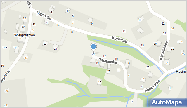 Porąbka, Kapitańska, 21, mapa Porąbka