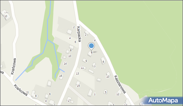 Porąbka, Karpacka, 5, mapa Porąbka