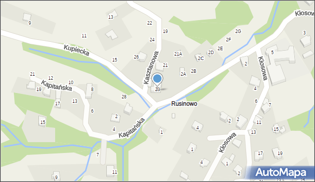 Porąbka, Kasztanowa, 23, mapa Porąbka