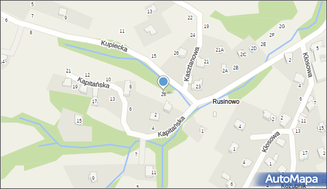 Porąbka, Kasztanowa, 28, mapa Porąbka