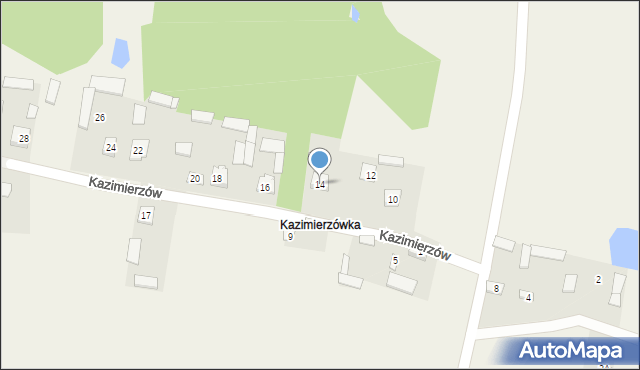 Postoliska, Kazimierzów, 14, mapa Postoliska