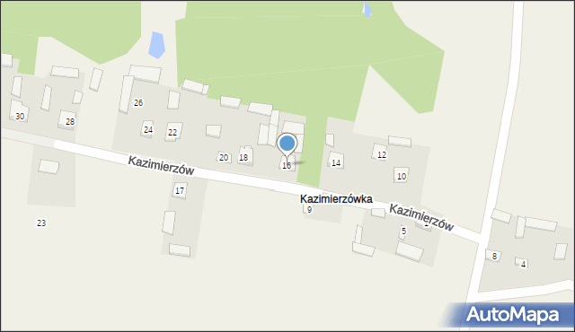 Postoliska, Kazimierzów, 16, mapa Postoliska