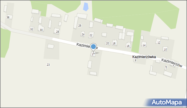 Postoliska, Kazimierzów, 17, mapa Postoliska