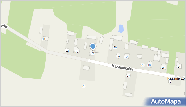 Postoliska, Kazimierzów, 28, mapa Postoliska