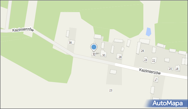 Postoliska, Kazimierzów, 32, mapa Postoliska