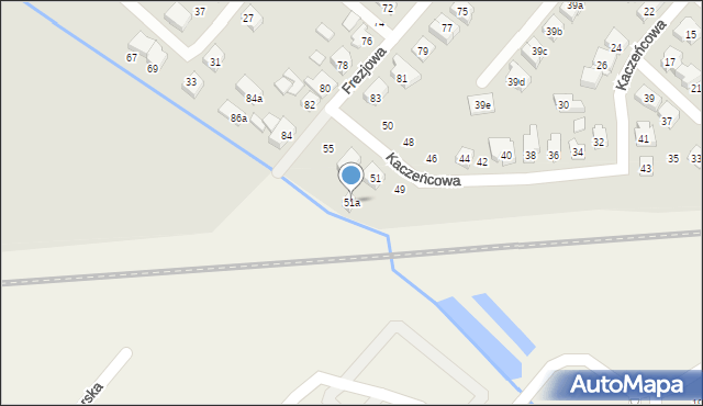 Poznań, Kaczeńcowa, 51a, mapa Poznania