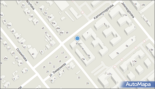 Poznań, Kamiennogórska, 5b, mapa Poznania