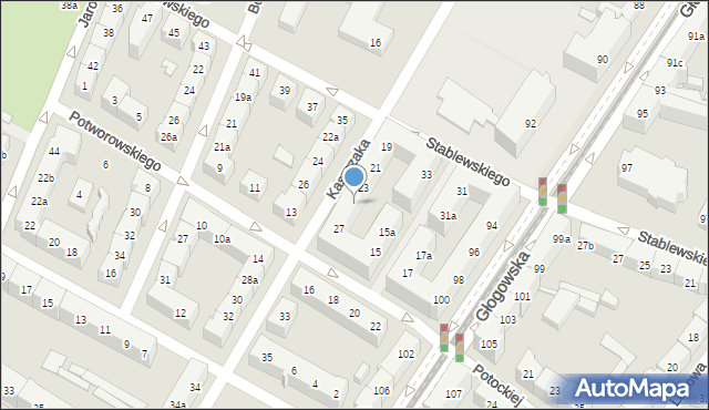 Poznań, Kasprzaka Marcina, 25, mapa Poznania