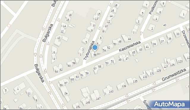 Poznań, Kasztelańska, 56, mapa Poznania