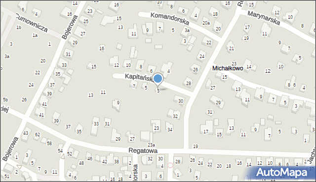 Poznań, Kapitańska, 3, mapa Poznania