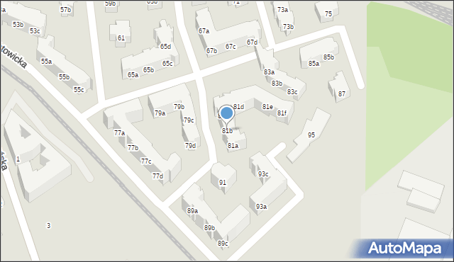 Poznań, Katowicka, 81b, mapa Poznania